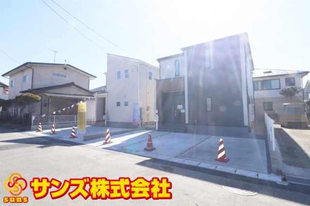 郡山市安積町荒井字安倍　　　　1号棟　　　安積第1小学校、安積中学区　の外観|北西側から見た区画全体