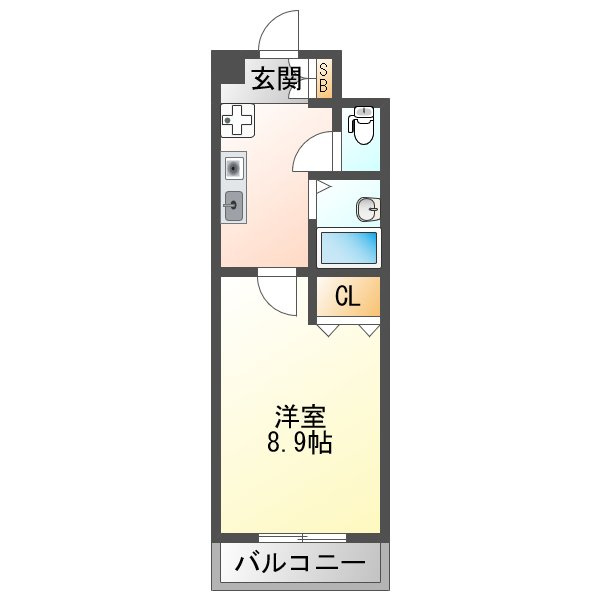 アルビオン新北野の間取り