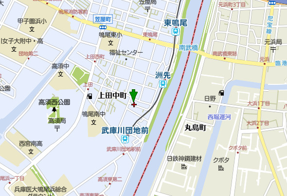 西宮市上田東町　中古戸建の地図