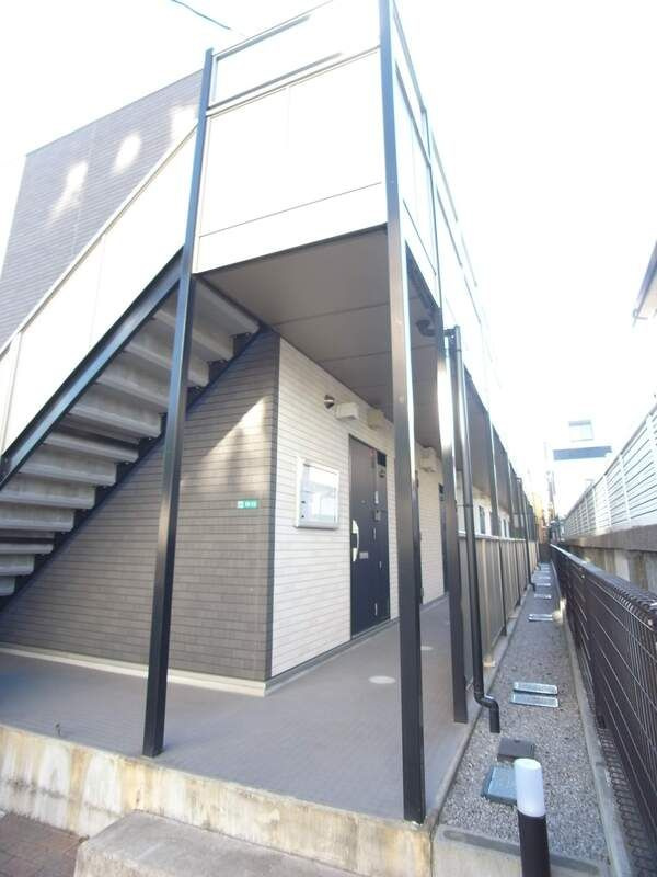 江戸川区北小岩８丁目のアパートのエントランス