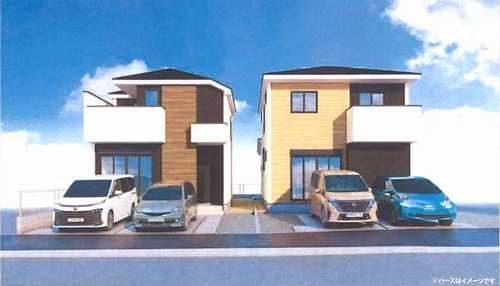 横浜市泉区和泉中央北2期　新築戸建全2棟 の外観パース