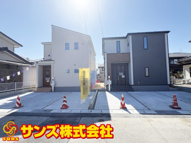 郡山市安積町荒井字安倍　　　　2号棟　　　安積第1小学校、安積中学区　の外観|北側から見た区画全体