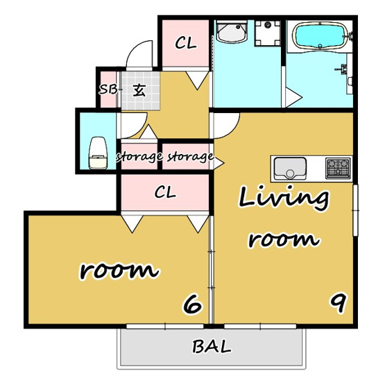 【間取り】 | グランポルテ美園 | ★ネット無料★宅配BOX★TVモニターホン★追炊★エアコン★