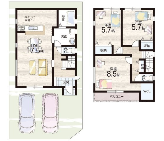 和泉市東阪本町　第3期　新築一戸建ての間取り|1号地