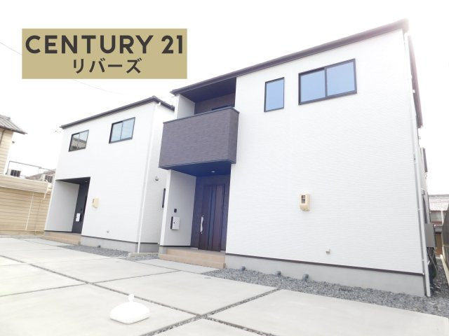 名古屋市港区西川町２丁目の新築一戸建の外観|☆１号棟☆　　いつでも見学出来ます♪（お問合せ当日、平日、水曜、夜間でもＯＫ）　敷地４７．６坪！　駐車並列３台ＯＫ！　　５ＬＤＫ変更可！　広いＬＤＫ２３．０帖！　ウッドデッキ付き♪