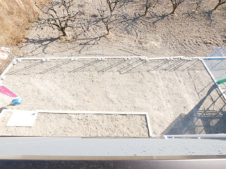 【展望】 | 昭和町築地新居 新築戸建 イオンまで車4分 南側畑で日当良好 | バルコニーよりお庭を望む　結構広いです。