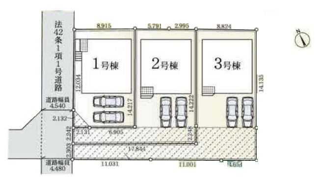 鴻巣市鴻巣　第1　新築一戸建て　クレイドルガーデン　03の区画図|3号棟