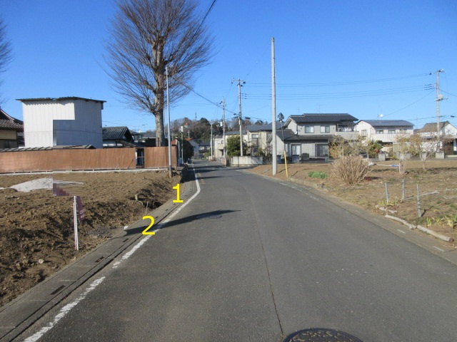 【仲介手数料無料】新築戸建　鳩山町今宿503-3（全2棟）の前面道路含む現地写真