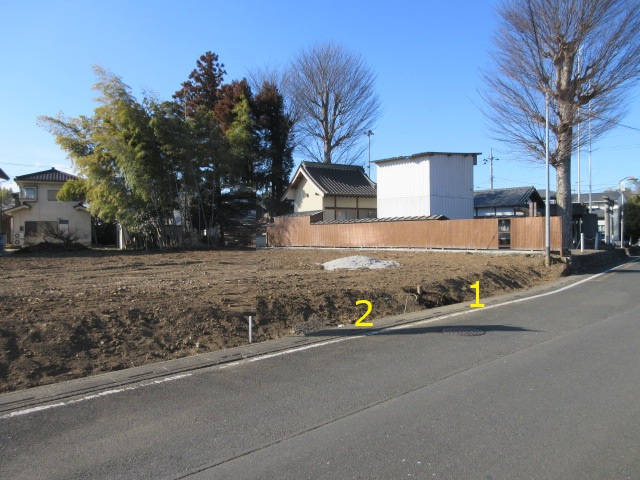 【仲介手数料無料】新築戸建　鳩山町今宿503-3（全2棟）の前面道路含む現地写真
