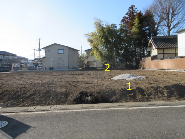 【仲介手数料無料】新築戸建　鳩山町今宿503-3（全2棟）の前面道路含む現地写真