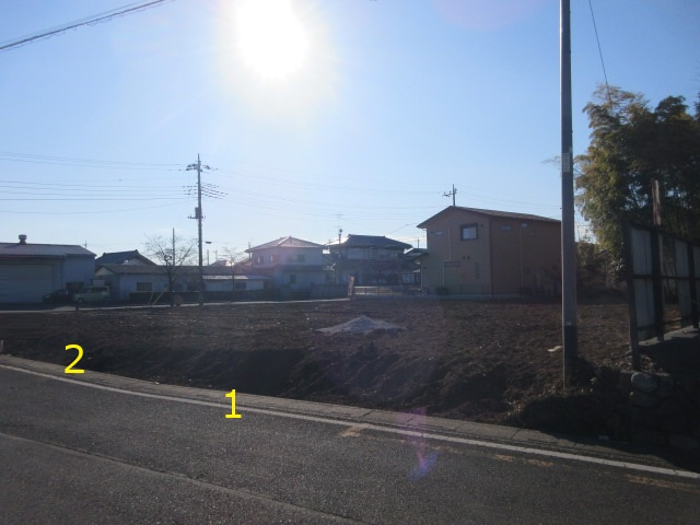 【仲介手数料無料】新築戸建　鳩山町今宿503-3（全2棟）の前面道路含む現地写真