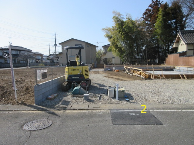 【仲介手数料無料】新築戸建　鳩山町今宿503-3（全2棟）の前面道路含む現地写真