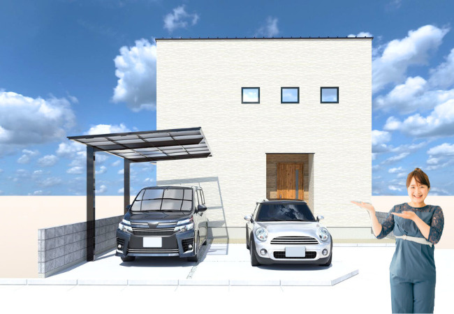 LAVIE土居田2503A　松山市土居田町の新築戸建の外観|外観パースです。