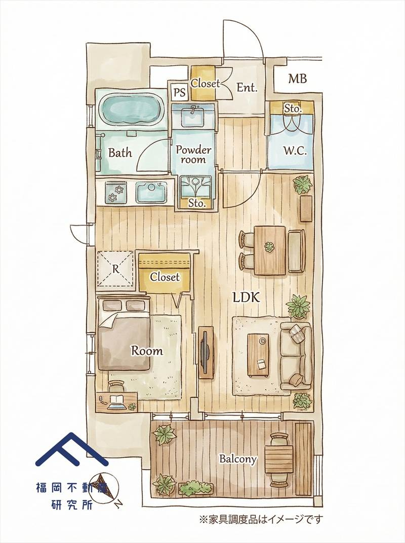 オープンレジデンシア高宮アベニューの間取り