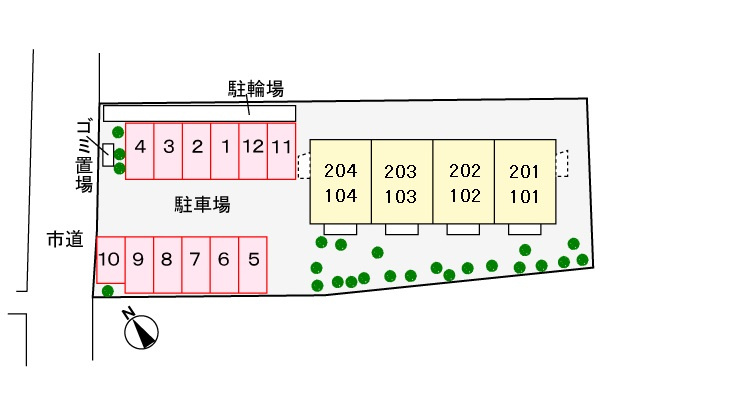 ヒカリハイツの区画図