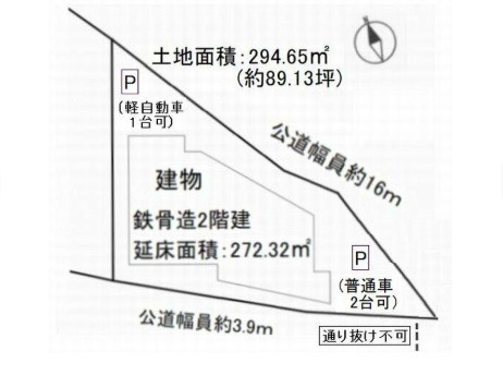 知多郡阿久比町大字植大字柿崎　中古戸建の区画図
