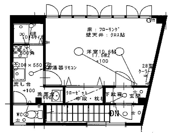 【間取り】 | 内本ビル　高鷲1丁目駅前3階
