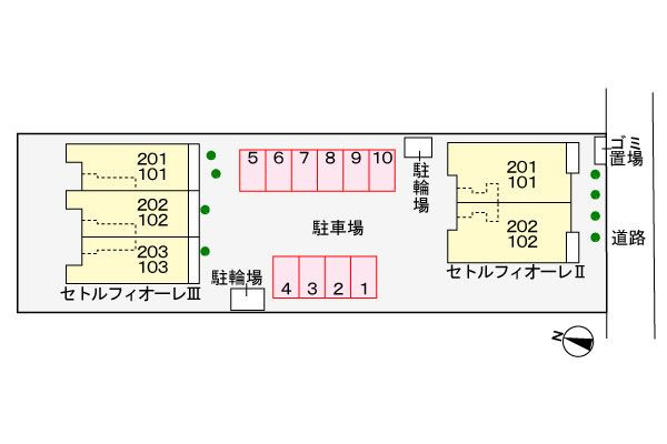 セトルフィオーレⅡの区画図