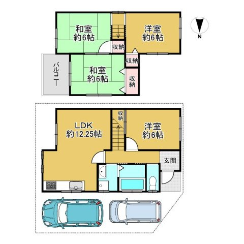 京都市伏見区久我森の宮町の間取り|角地につき開放感のあるお住まい◎４LDK充実の間取り◎