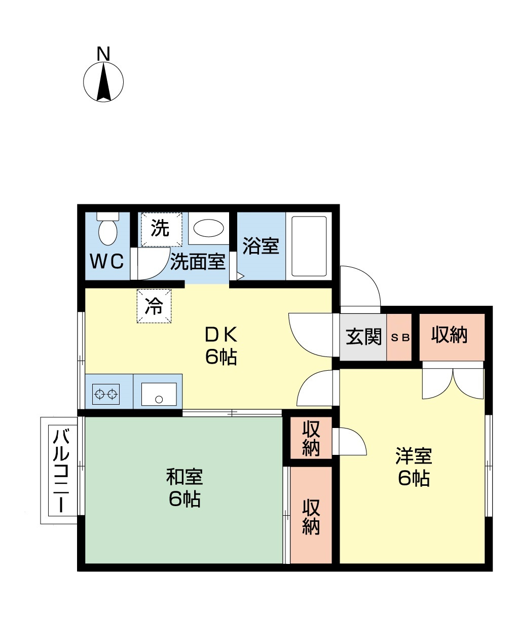セジュールヒガシAの間取り
