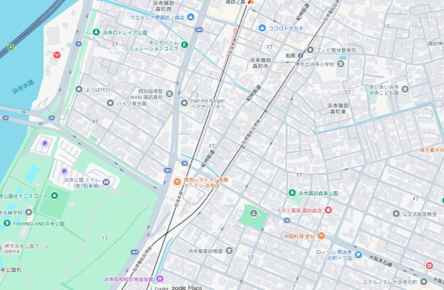 堺市西区浜寺諏訪森町東　第1期　新築一戸建ての地図