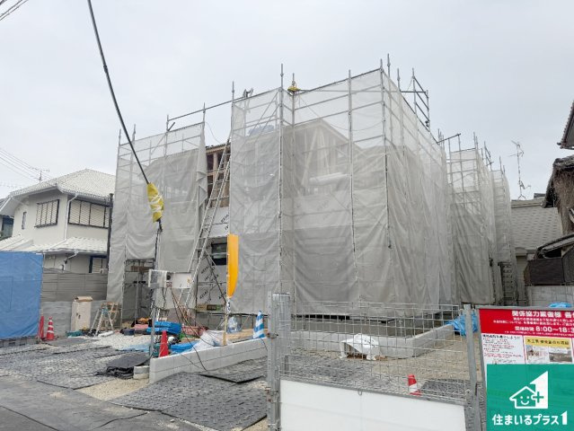 堺市西区浜寺諏訪森町東　第1期　新築一戸建ての外観|周辺は落ち着いた街並みの住宅地！子育てがしやすい住環境です！まだ未完成ですが、現地でしかわからない事もございます。是非一度ご覧ください。