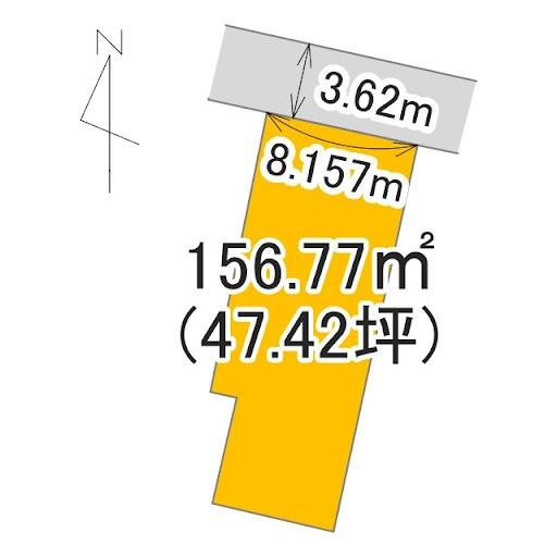 売土地　中央区城北2丁目の土地図|プランの幅が広がる47坪。