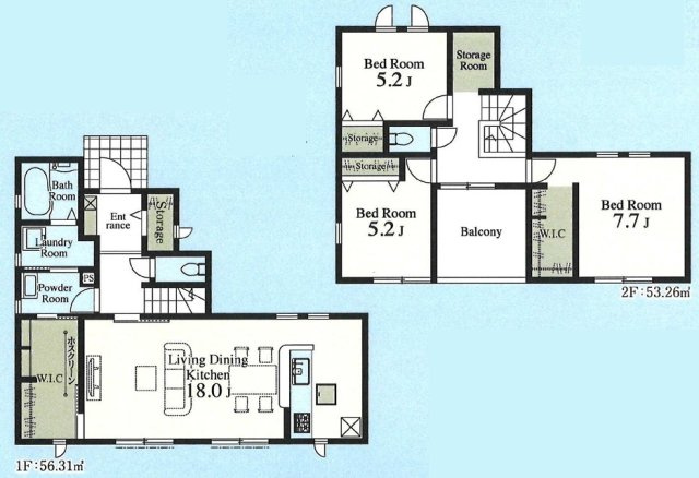 仲介手数料無料　LiveleGarden.S　狭山市北入曽第5　全１棟の区画図