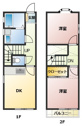 【間取り】 | テラスハウス！２ＤＫの間取り！