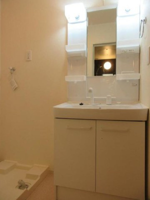 【洗面所】 | エスペランサＢ０１６ | 広い洗面スペース