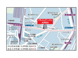 【地図】 | プライムアーバン大井町Ⅱ