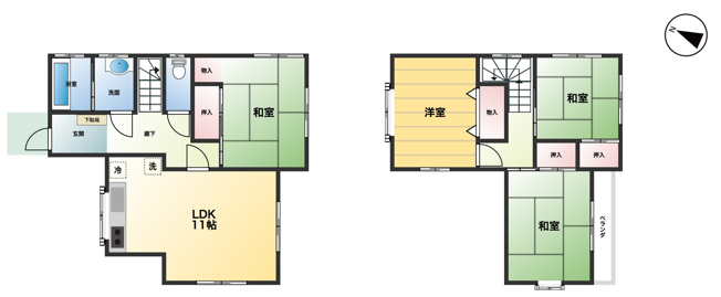 【間取り】 | 桶川市大字川田谷　中古戸建