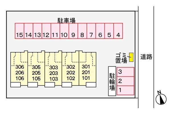 ゼフィロス北島の区画図