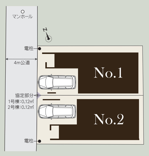 さいたま市大宮区天沼町21043②　新築一戸建て　01の区画図|1号棟