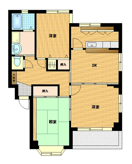 【間取り】 | グランドハイツ百北