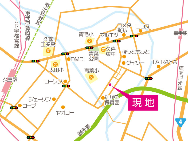久喜市西（全28区画）全体配置図