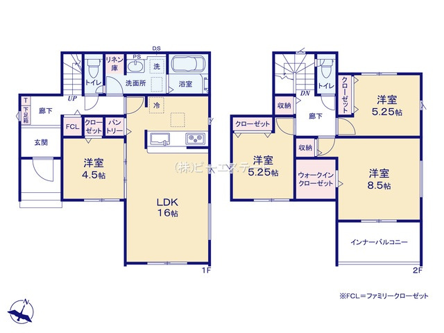 【間取り】 | 知多市八幡3期2棟　1号棟
