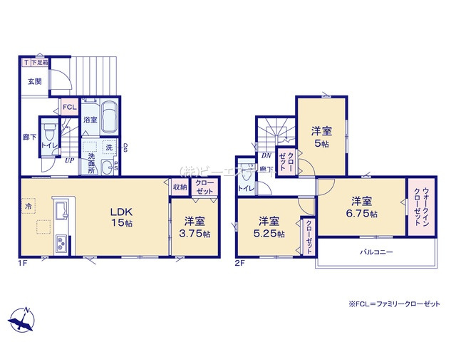 【間取り】 | 知多市八幡3期2棟　2号棟