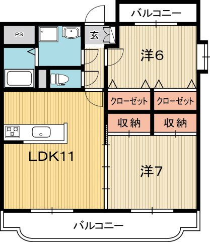 ハイツショウエイ1号館の間取り
