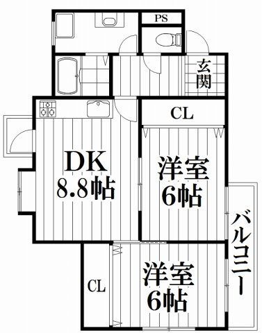 【間取り】 | ファミール吉田Ⅰ