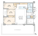 【間取り】 | ディアパーク市ヶ谷南町：最上階・南東角部屋の３ＬＤＫ床暖房・エアコン付きリノベーション物件はフラット３５利用可能なお部屋となっております！