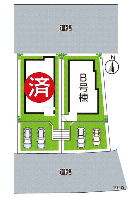神戸市西区糀台　新築一戸建ての区画図|全2区画