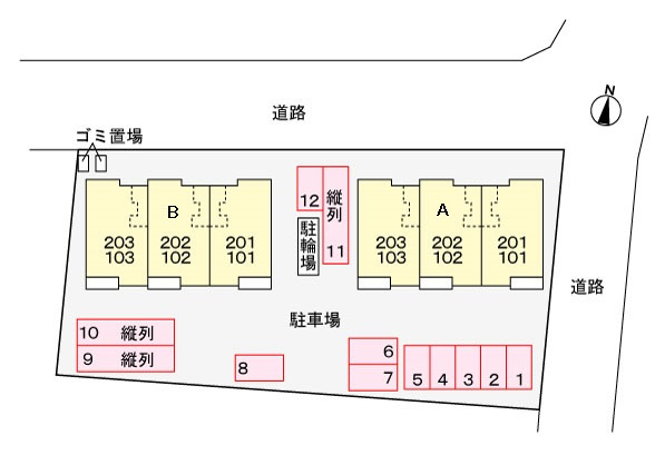 アールブリーゼAの区画図