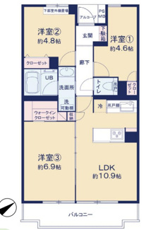 【間取り】 | ライオンズマンション京成大久保