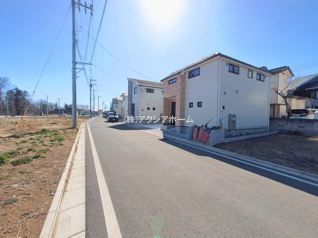 所沢市上安松・全8棟　新築一戸建　1号棟　の前面道路含む現地写真|現地写真（2026年2月19日撮影）