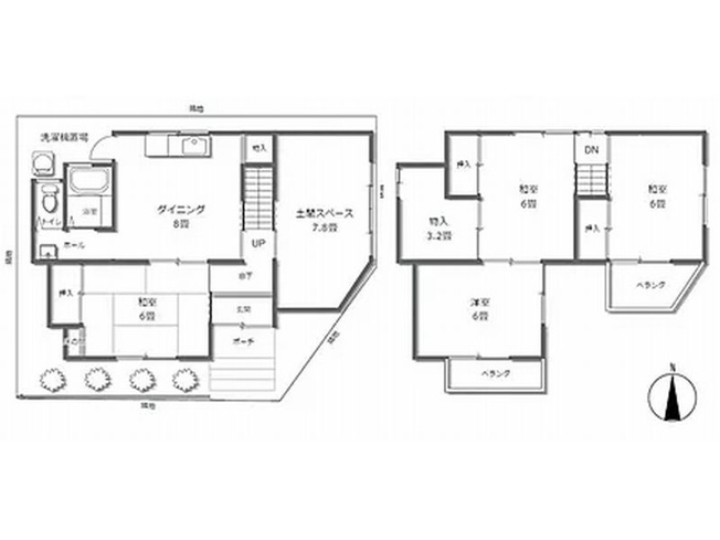 【間取り】 | 山科区東野狐藪町　中古店舗付き住宅