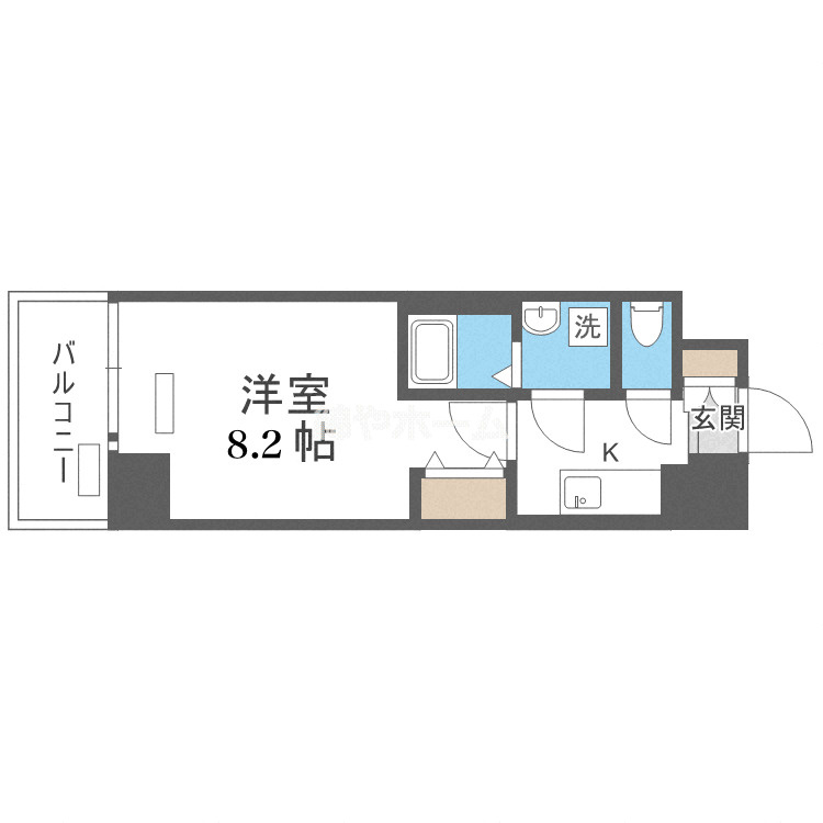セオリー大阪パーチェの間取り