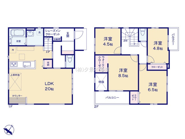 《仲介手数料無料》南区大字大谷口724-22新築一戸建てリガーレの間取り