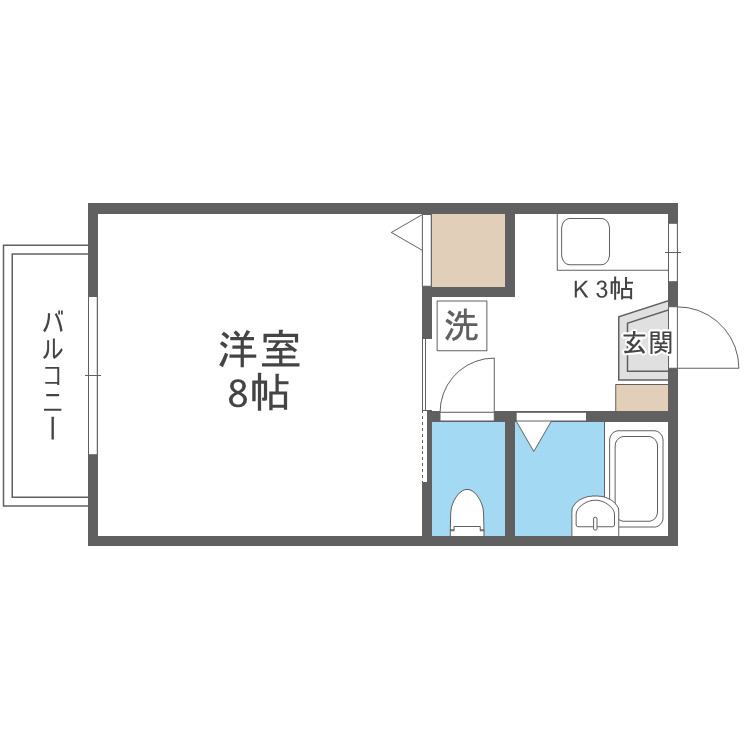 太宰府市石坂２丁目の賃貸マンションの間取り|同建築会社施工物件