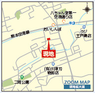 仲介手〇料不要　ブルーミングガーデン東区戸島５丁目【託麻東小・二岡中】の地図